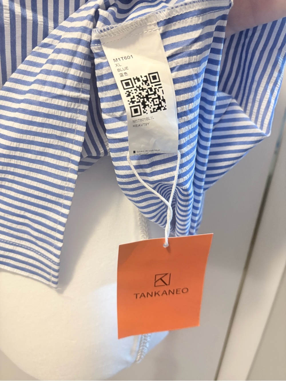 Blue and White Pinstripe Button Down - Picture 5 of 7